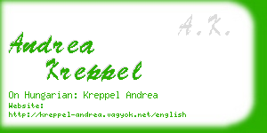 andrea kreppel business card